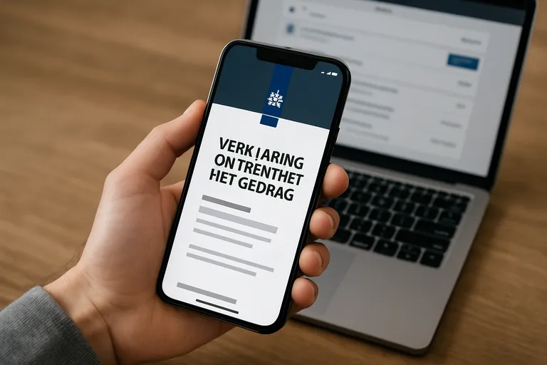 Waar kan je je VOG online bekijken na goedkeuring?